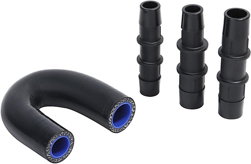 KDP 3-ply Reinforced Silicone Engine Heater Core Bypass Kit with 2 Stainless Steel Clamps universal Fit for Most Common Heater Hoses - Image 5